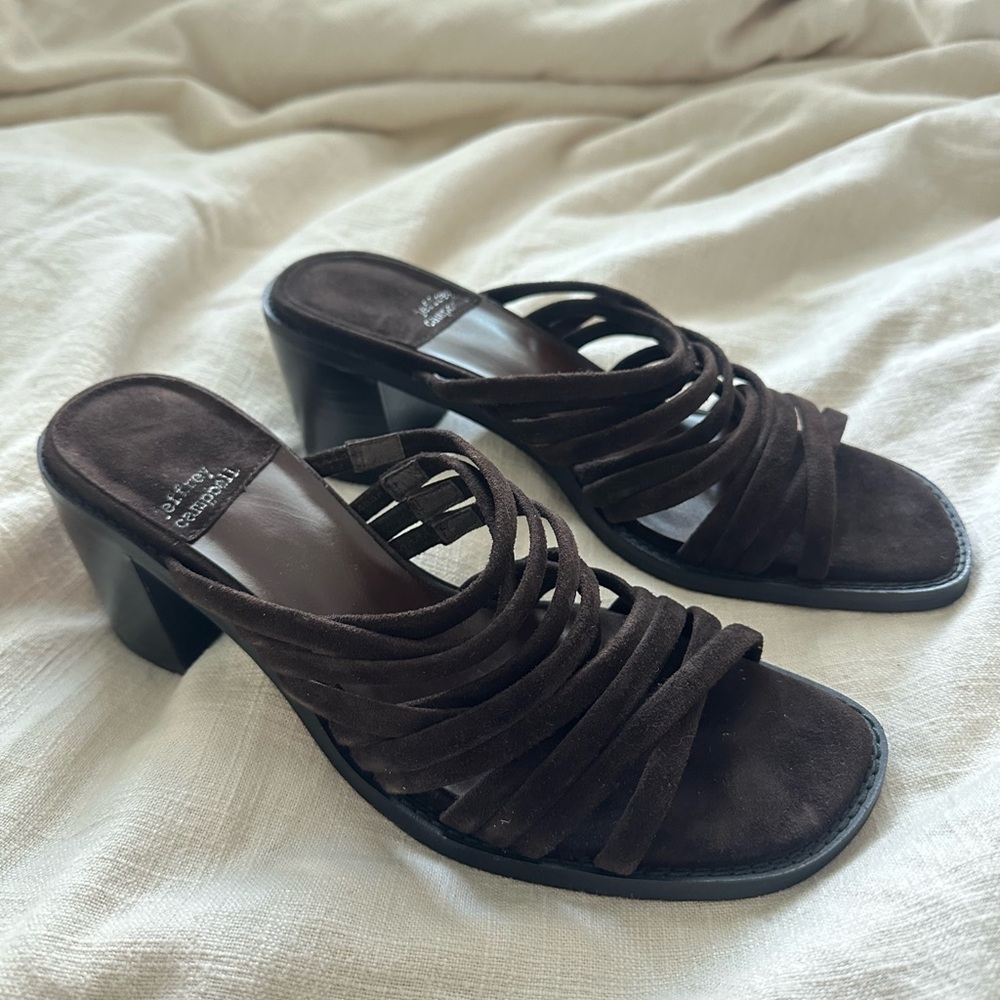 Jeffrey Campbell Elegant Brown Strappy Heels